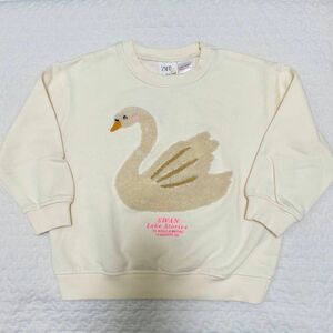 新品　ZARA ザラベイビー　トレーナー　スワン　98サイズ　女の子　キッズ　長袖　　