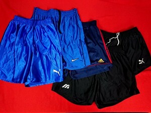 r1_7712 5枚セット アディダス プーマ ミズノなど サッカー Lサイズ以上 ショートパンツ ハーフパンツ セット まとめ