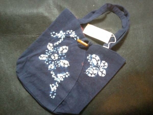 Японская стиль индиго окрашивание сумки для сумочки