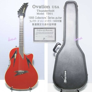  超希少ビンテージ！1988年『 限定生産証明書』付です◎ ◆ Ovation USA Collector's Series THUNDERBIRD オベーション エレアコ + ケース