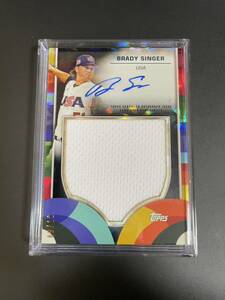 【10枚限定】ブレイディ・シンガー 2023 Topps World Baseball Classic Brady Singer Relic Auto 直筆サイン ジャージーレリック WBC USA