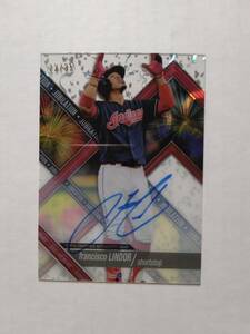 FRANCISCO LINDOR（インディアンス～メッツ、シルバースラッガー賞3回）2017 Topps High Tek　直筆サインカード (Ref) 22/35