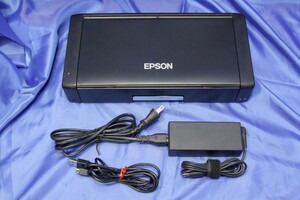 ●印字OK● EPSON/エプソン Wi-Fi対応 バッテリー内蔵 モバイルA4プリンター ◆PX-S05B/ACアダプター＆USBケーブル付き◆ 48466Y