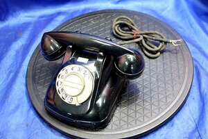  Manufacturers * product number unknown dial type telephone machine Showa Retro antique black telephone 48512Y