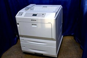 ◆印刷枚数68695枚◆ EPSON/A3対応 カラーレーザープリンター ◆LP-S6160 二段モデル/専用プリンタ台付き◆ 48862Y