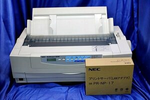 複写枚数最大:5枚 NEC/ドットインパクトプリンター ★MultiImpact 201HE(PR-D201HE)+プリントサーバ(LANアダプタ) PR-NP-17★ 48944Y