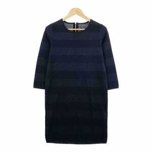 Aa5 UNITED ARROWS ユナイテッドアローズ 長袖ロングワンピース ボーダー柄ワンピース 長袖タイトワンピース レディース 女性服 Mサイズ