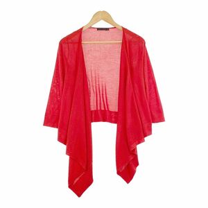 Na12 DONNAKARAN Donna Karan tops feather woven cardigan wool silk cardigan bolero cardigan lady's woman clothes S size 