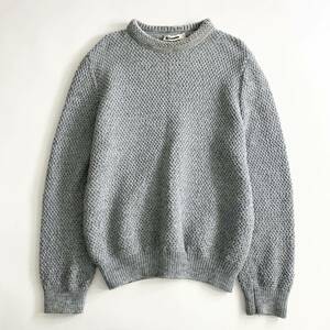 Ua14 イタリア製 JIL SANDER ジルサンダー ニットセーター クルーネック ミックスニット 52 Lサイズ ウールブレンド◎ メンズ 紳士服