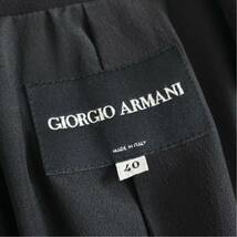Ja14 イタリア製 GIORGIO ARMANI ジョルジオアルマーニ テーラードジャケット シングル 40 L相当 無地 ブラック レディース 女性用_画像6