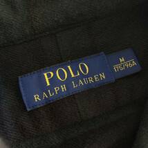 Ha14 POLO RALPH LAUREN ポロラルフローレン 長袖シャツ チェックシャツ エルボーパッチ 山羊革 Mサイズ メンズ 紳士服_画像5