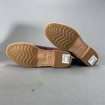 Da15 Clarks クラークス Clarkdale Arloサイドゴアブーツ チェルシーブーツ スエード スウェード 36 23相当 バーガンディ レディース女性用_画像6