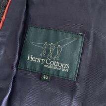 【1スタ】Ba16 Henry Cotton's ヘンリーコットンズ チェスターコート ロングコート ウールロングコート フロントボタン メンズ M相当_画像7
