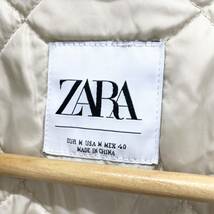 Aa18 ZARA ザラ アウター スエードレザージャケット ジップアップジャケット シングルライダース 裏キルティング◎ メンズ 紳士服 L相当_画像6