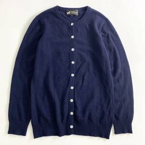 Oa19 CASHMERE カシミヤ100 総カシミア ニットカーディガン キラキラボタン Mサイズ ネイビー レディース 女性用