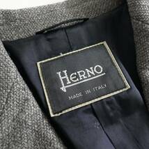 Ca20 イタリア製 HERNO ヘルノ ロロピアーナ生地 テーラードジャケット ブレザー 42 Lサイズ相当 グレー レディース 女性用_画像6