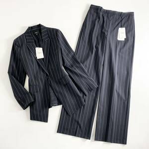 Ha22《新品保管品》Theory セオリー セットアップ パンツスーツ セミロングテーラード 8/6 ストライプ TRACEABLE STRIPE レディース女性服