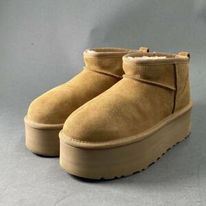 Ga15 UGG アグ Classic Ultra Mini Platform Chestnut プラットフォームブーツ ムートンブーツ 23cm 厚底 レディース 女性靴