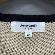 Ya29 大きいサイズ相当 pierre cardin signe ピエールカルダン ニットカーディガン ハイゲージニット 切替◎ 42 XL相当 レディース 女性用_画像5