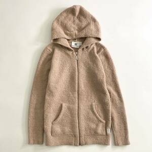 Za31 kashwere カシウエア フルジップボアパーカー Hooded カシミヤタッチ◎ 吸湿/速乾性 XS ピンクベージュ系 ユニセックス 男女兼用