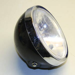 バイク 黒 汎用 ヘッドライト エイプ50 カブ ハンドルポスト モンキー エイプの画像3
