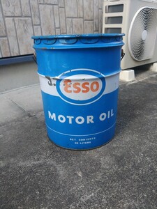 ESSO　エッソ　オイル缶　インテリア　ガレージ　オブジェ　レトロ　検索　昭和　看板　アンティーク　ヴィンテージ