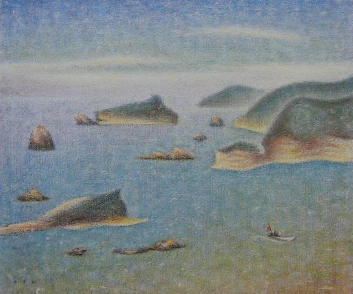 Noriyuki Ushijima, The Sea of Izu is Calm, Carefully Selected, Rare art books and framed paintings, Popular works, New high-quality frame included, In good condition, free shipping, Painting, Oil painting, Nature, Landscape painting