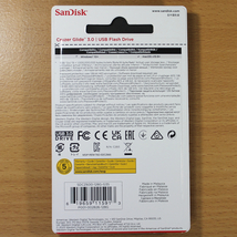 【ネコポス便】 SanDisk サンディスク USBメモリ 128GB Cruzer Glide / USB3.0 高速対応 / スライド式キャップレス_画像2
