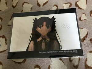 B051クリアファイル　Fate/Stay night Unlimited Blade Works 　ufotableカフェ　　遠坂凛　原画セット