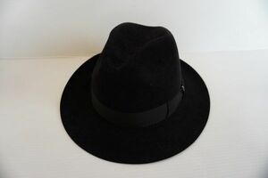 Borsalino ボルサリーノ ハット ラビット 中折れ 帽子 黒 サイズ：I8│57 イタリー製 【851329】