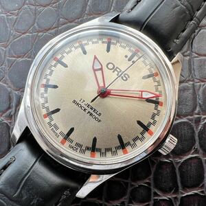 【美品・調整済】オリス ORIS ビンテージ 機械式 手巻き ウォッチ 腕時計 メンズ 中古 アンティーク 動作良好 ディズニー ミッキー NO.636