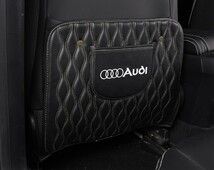 数量限定品　高級　AUDI　ブラック　キズ汚れ防止パッド　リアシートキックパッドレザー　２点セット_画像1