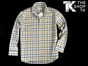 新品▼タケオキクチ　フランネルシャツ　ベージュ系チェック　コットン100％(L)takeokikuchi the shop TK