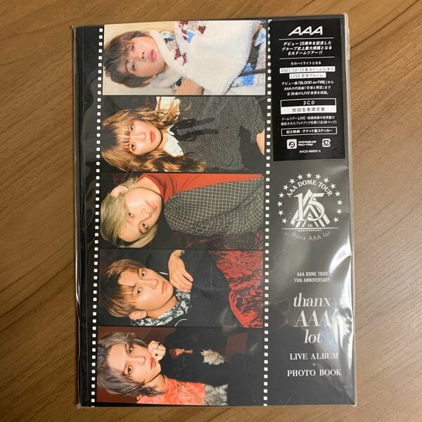 AAA / AAA DOME TOUR 15th ANNIVERSARY -thanx AAA lot- 3CD + Photo book 新品未開封