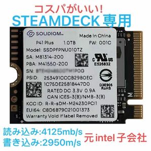 STEAMDECK Solidigm 1TB SSD M2 2230 NVMe SteamDeck ゾリダイム Sn740