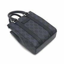 ◆ 本物 新品同様 ◆ GUCCI グッチ 2Wayバッグ ミニトートバッグ ハンドバッグ ショルダーバッグ GGスプリーム 黒 保存袋 箱 人気 696010_画像4