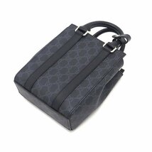 ◆ 本物 新品同様 ◆ GUCCI グッチ 2Wayバッグ ミニトートバッグ ハンドバッグ ショルダーバッグ GGスプリーム 黒 保存袋 箱 人気 696010_画像5