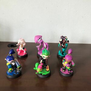 スプラトゥーン amiibo ヒメ　イイダ　ネオングリーンボーイ　イカネオンパープル　ボーイ　パープルボーイ