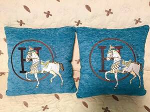 [HS-BZ-05] new goods pillowcase embroidery thick 45cmx45cm turquoise blue 2 point set 