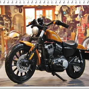 Maisto マイスト 1/18 Harley-Davidson ハーレー SPORTSTER 2014 Iron 883 渋オレンジメタ/黒 スポーツスター 箱付の画像6