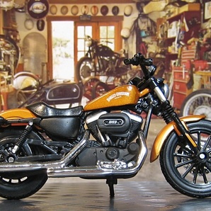 Maisto マイスト 1/18 Harley-Davidson ハーレー SPORTSTER 2014 Iron 883 渋オレンジメタ/黒 スポーツスター 箱付の画像4