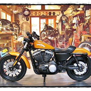 Maisto マイスト 1/18 Harley-Davidson ハーレー SPORTSTER 2014 Iron 883 渋オレンジメタ/黒 スポーツスター 箱付の画像1