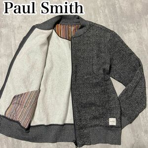 ポールスミス　マルチカラー　MA-1 メンズ　S ジャケット　ブルゾン　 ジップアップ　 グレー　コットン　PAUL SMITH