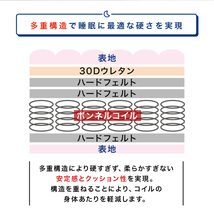 【ダブル】マットレス 折りたたみ 三つ折り ボンネルコイル スプリング ベッド 厚さ17cm 硬め 通気性 高密度ウレタン 新生活 寝具_画像10