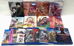 【C552】映画 アニメ Blu-ray/ブルーレイ 16本 まとめ売り 3本未開封品 化物語 アベンジャーズ スターウォーズなど 洋画