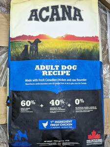 新品 アカナ アダルトドッグレシピ 17kg 正規品 ブリーダーパック ドッグフード 全犬種 成犬用 多頭飼い 2024年12月 破れ破損品 訳あり