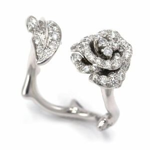  Christian Dior bowadu rose кольцо #49 7 номер K18WG бриллиант JBAG94038 белое золото цветок роза роза б/у бесплатная доставка 