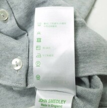 JOHN SMEDLEY ジョンスメドレー イギリス製 HELANA CARDIGAN メリノウールクルーネックカーディガン M ライトグレー ニット g15005_画像7