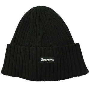 SUPREME シュプリーム 19SS OVERDYED BEANIE オーバーダイ ビーニー ブラック ボックスロゴ コットン ニットキャップ ワッチキャップ