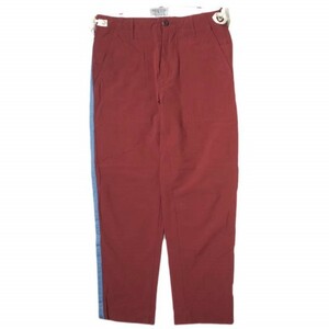 KENNETH FIELD ケネスフィールド Ceremony Trouser 4WAY Stretch セレモニートラウザー 4WAYストレッチ S レッド 側章 パンツ g15049